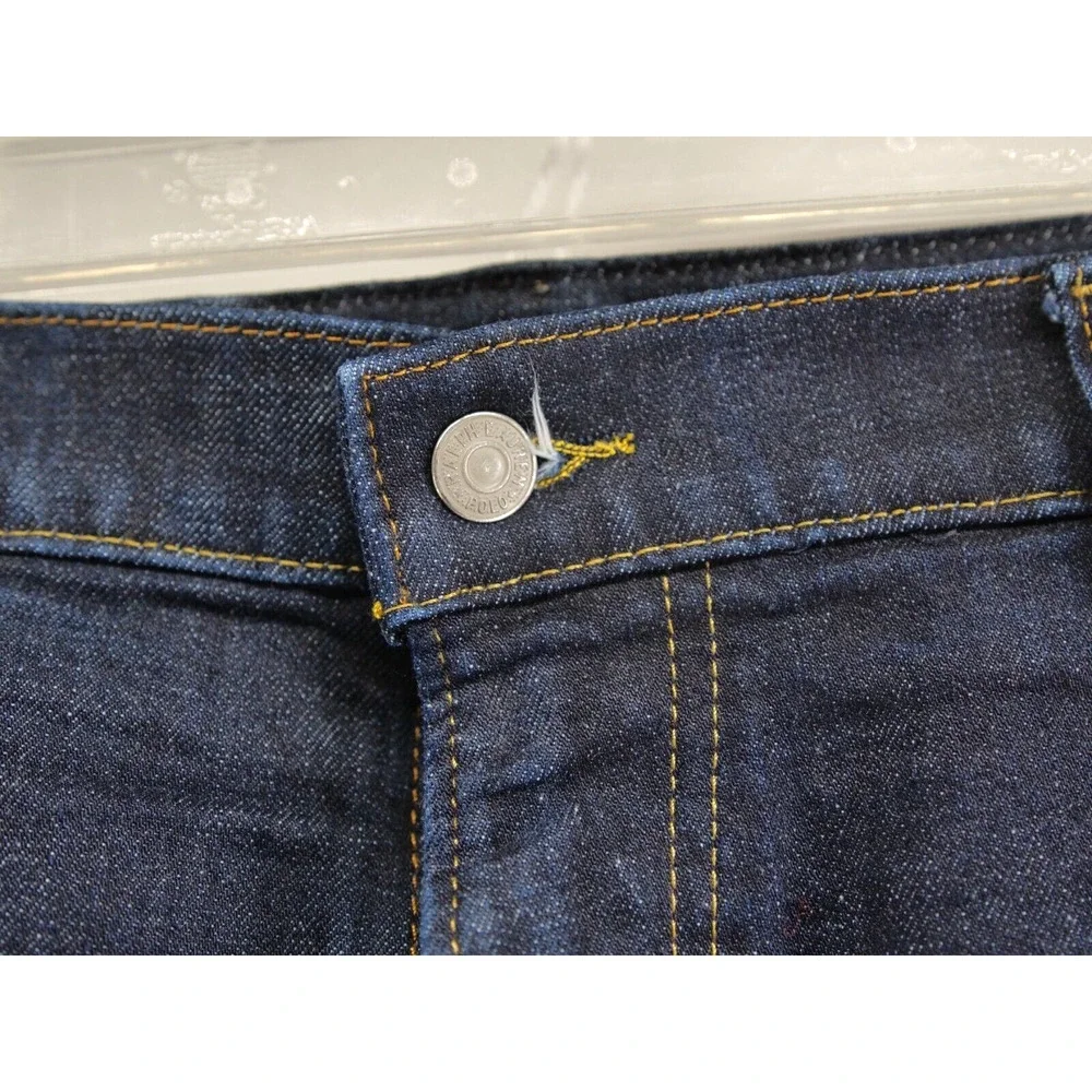 Polo Ralph Lauren‎ Mens 38Tx36 The Hampton Relaxed Straight Rope Dyed Blue Jeans
